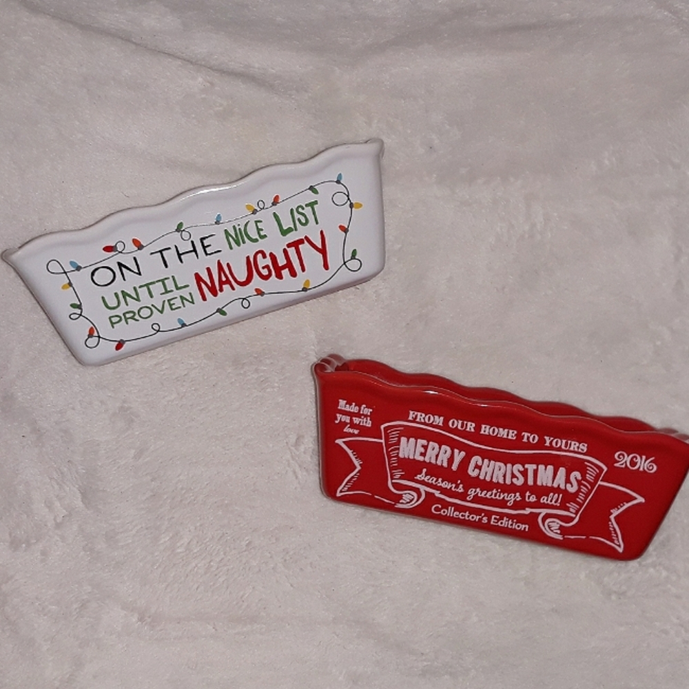 NANTUCKET CHRISTMAS LOAF PAN ON THE NICE LIST UNTIL PROVEN NAUGHTY & Red 2016